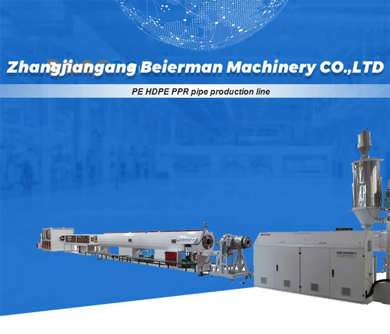 Manufacturer Price 80kg-800kg Sj Single Screw Extrusion 16mm-630mm PE HDPE PPR Plastic Tube Pipe Making Machine/Extruder/Equipment Production Line PLC Control